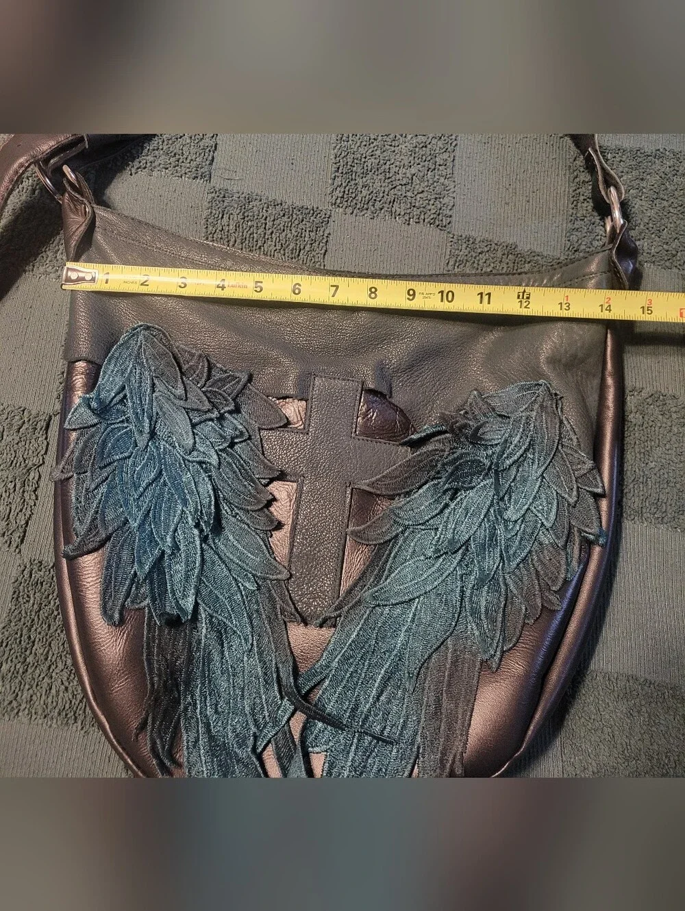 SWEETSMOKE BAGS CROSS/WINGS LEATHER HOBO